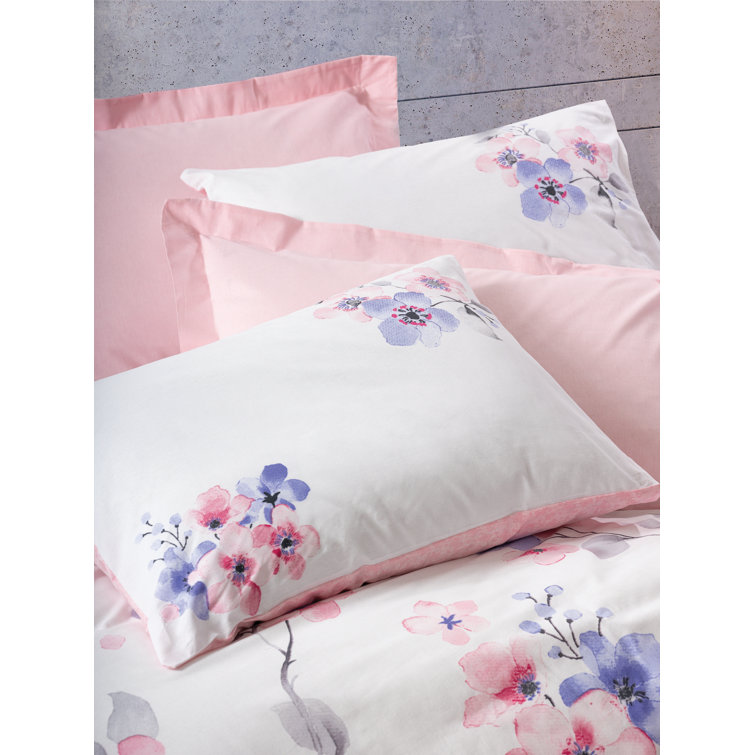 East Urban Home Cotton Floral Duvet Cover Set Wayfair Canada